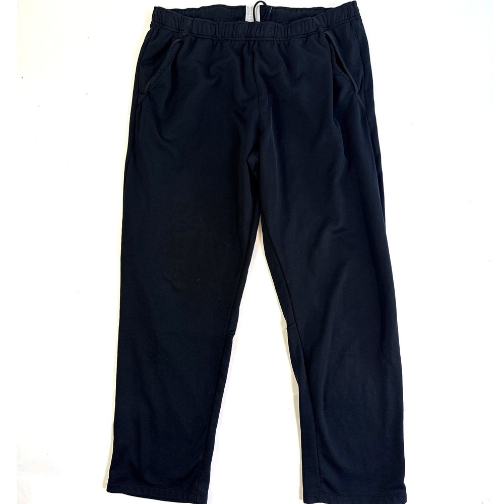 Nike Dri-FIT Sweatpants Mens XXL Tall Black Fleece Lined Straight Leg Training